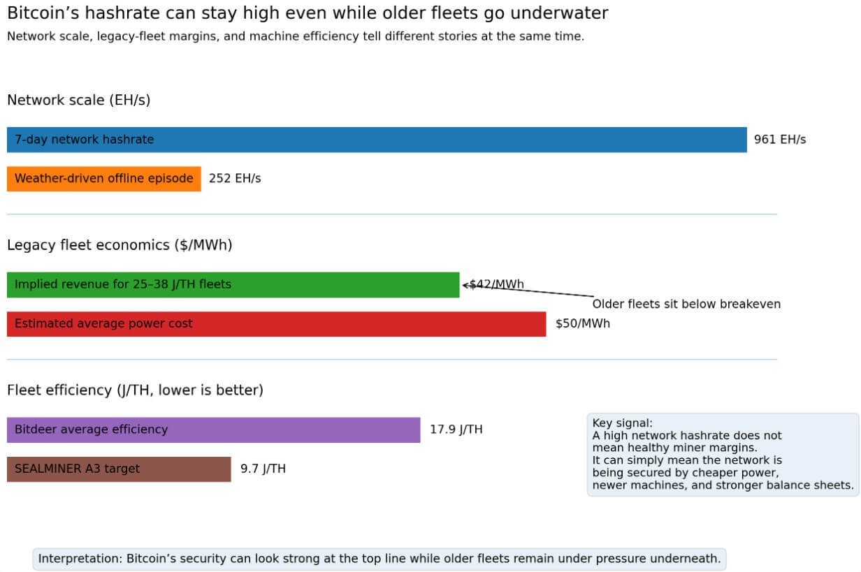 Bitcoin's hashrate scenarios