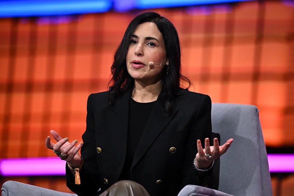 Doha , Qatar - 3 February 2026; May Habib, Co-Founder & CEO, Writer on Centre stage during day two of Web Summit Qatar 2026 at the Doha Exhibition and Convention Center in Doha, Qatar. (Photo By Sam Barnes/Sportsfile for Web Summit Qatar via Getty Images)