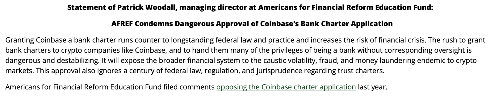 Coinbase, Banks, Bank of America, United States