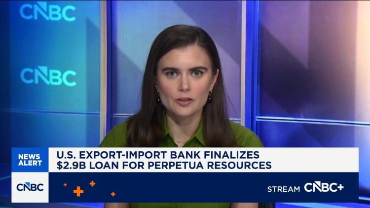 U.S. Export-Import Bank finalizes $2.9 billion loan for Perpetua Resources