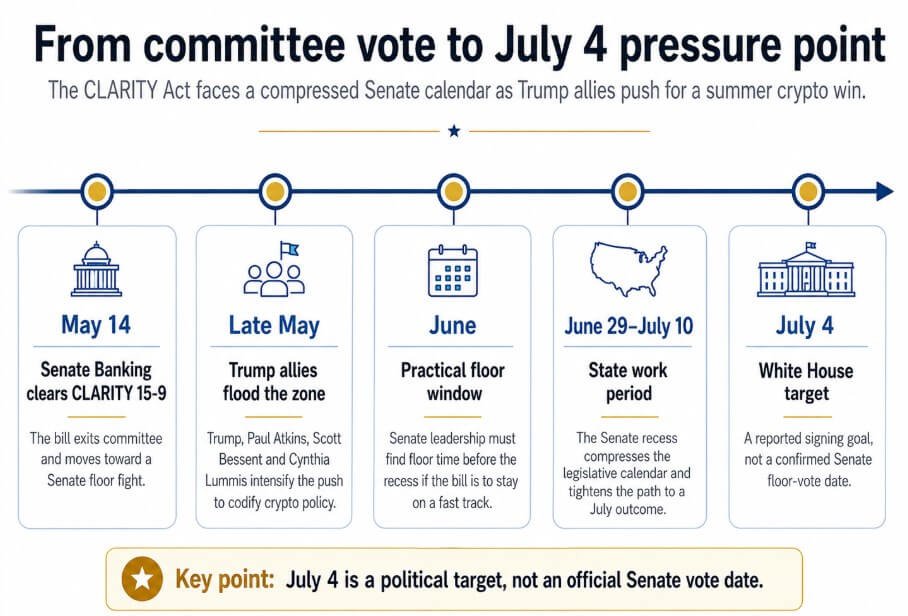 CLARITY Act going from committee vote do July 4 pressure point