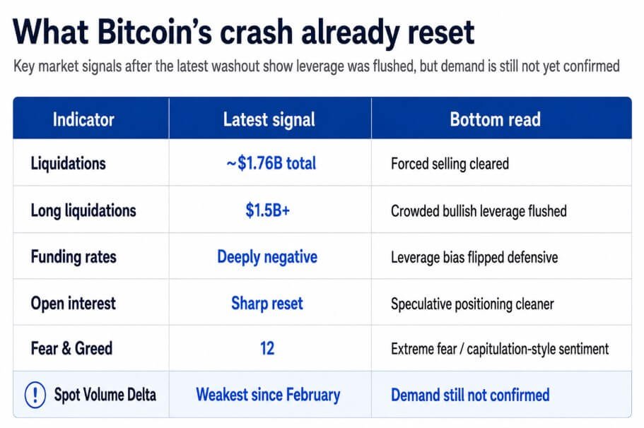 What Bitcoin's crash already reset
