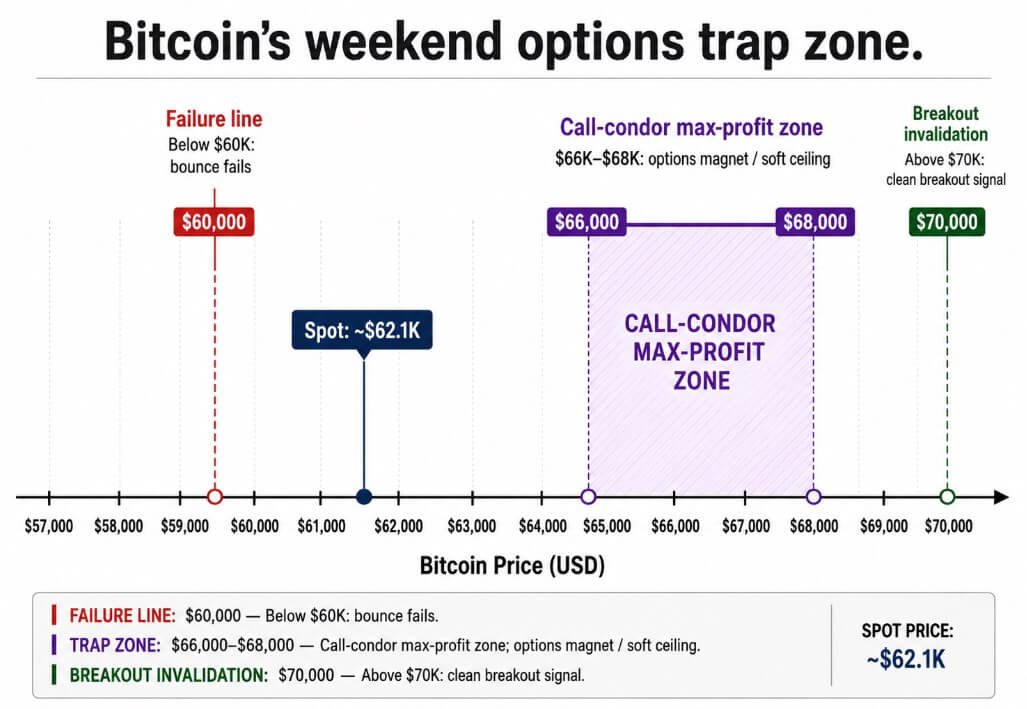 Bitcoin's weekend options trap zone